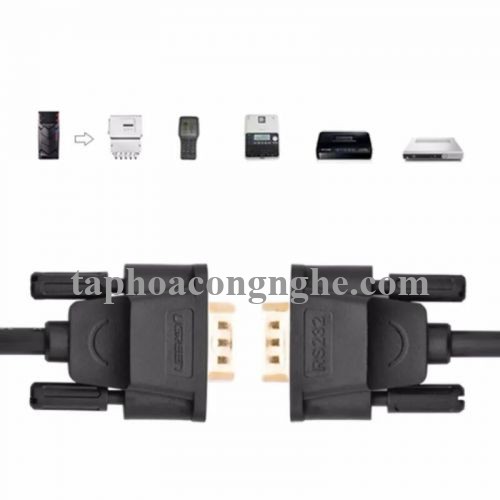 Ugreen 20148 5M màu Đen Cáp tín hiệu nối dài COM RS232 cao cấp DB101 30020148